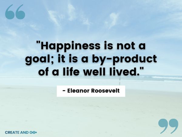 frase de felicidade de eleanor roosevelt