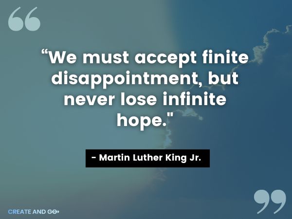 Citação inspiradora de Martin Luther King Jr.