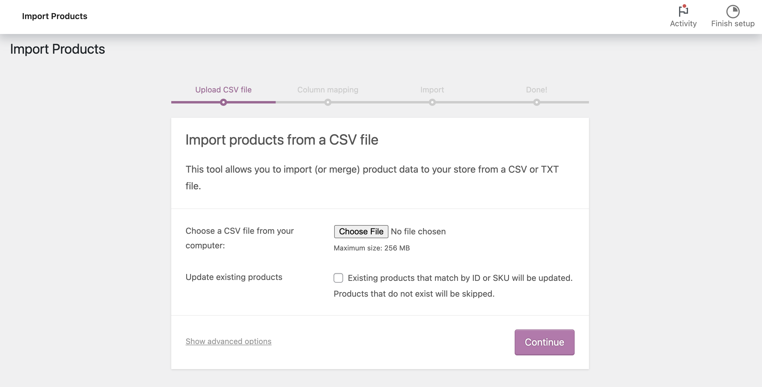 Konvertieren Sie Shopify CSV in WooCommerce