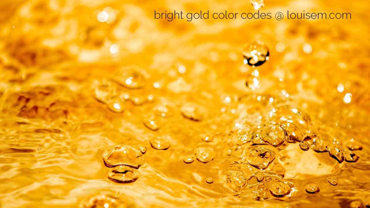 liquides de couleur jaune vif et or.