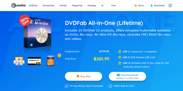 คุณสมบัติที่สำคัญของ DVDFab All-In-One