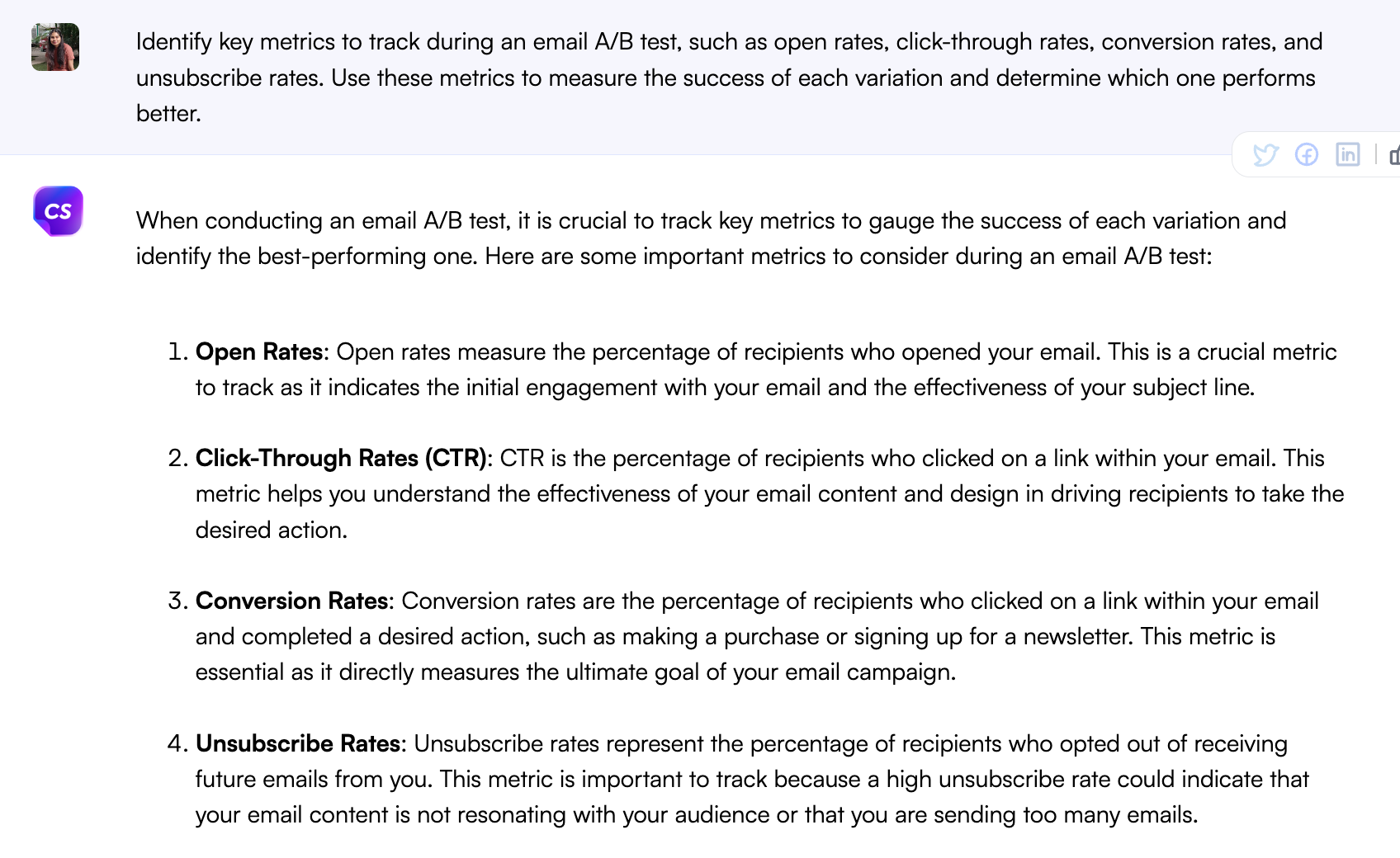 Solicitudes de ChatGPT para pruebas A/B y optimización de correo electrónico - Solicitudes de ChatGPT para marketing por correo electrónico