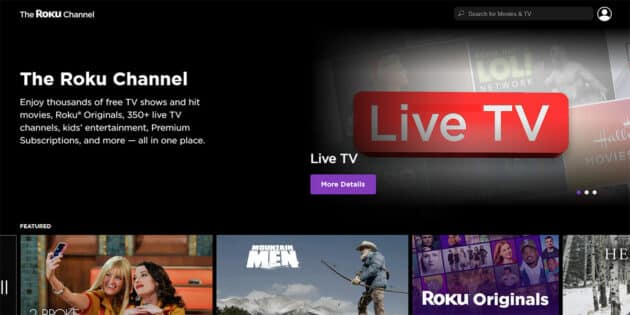 The Roku Channel - แอพภาพยนตร์หลายแพลตฟอร์มที่ดีที่สุดสำหรับอุปกรณ์ RoKu