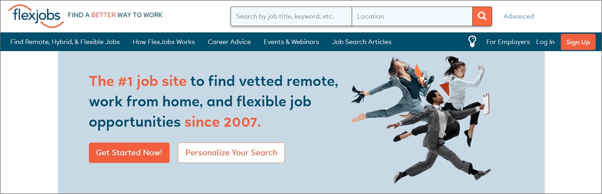 Flexjobs-Homepage