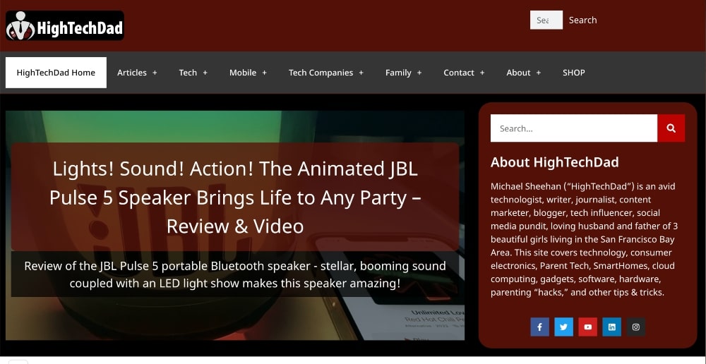 Situs web HighTechDad