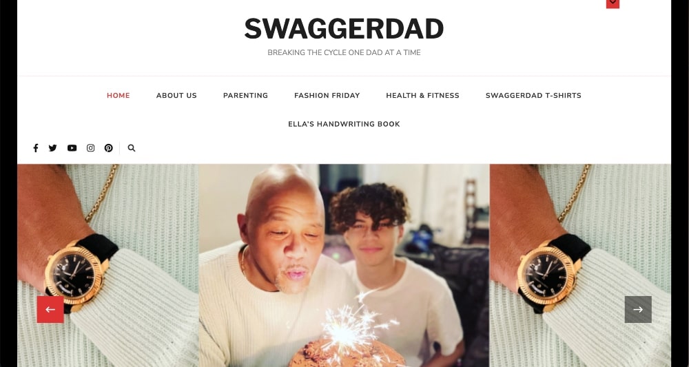 Screenshot der SwaggerDad-Website