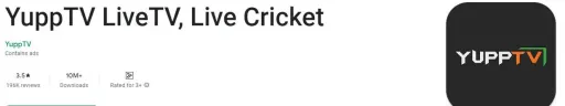 ติดตั้ง Yupp TV Application สำหรับแอพสตรีมมิ่งคริกเก็ตสดสำหรับ Android