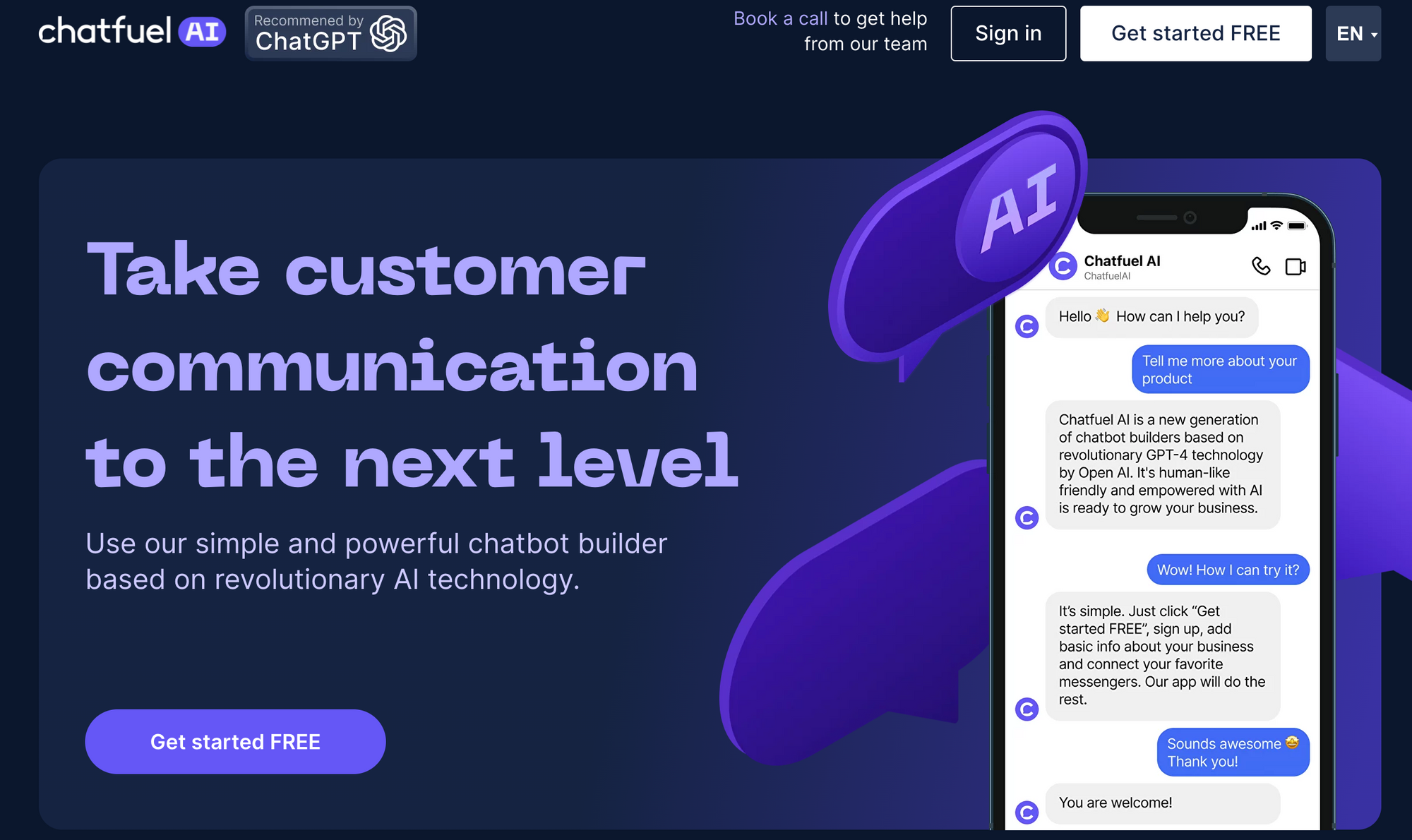 Chatfuel - أفضل 9 شركات لبناء Chatbot AI بدون كود