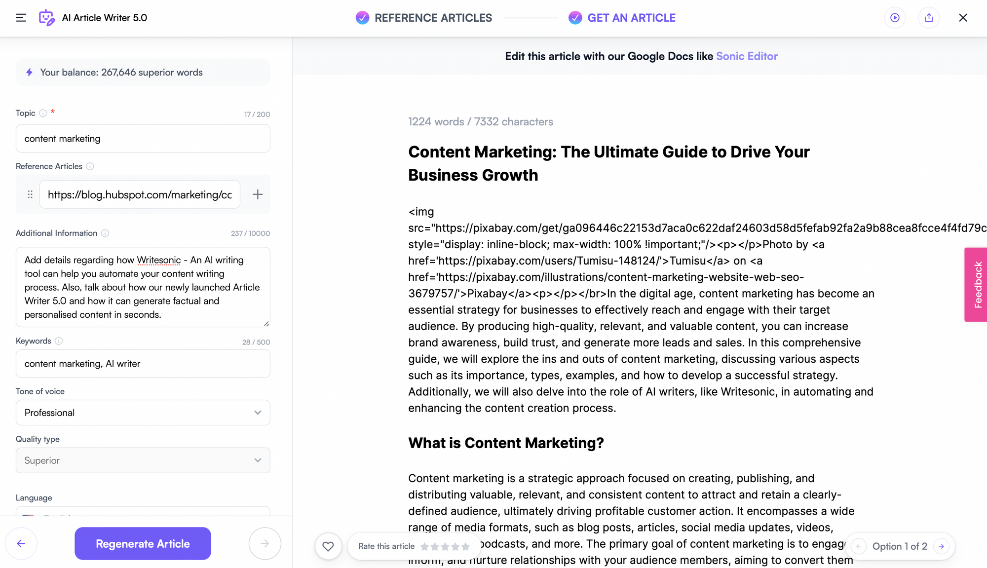 Article Writer 5.0 - ¿Cómo crear contenido factual y personalizado usando AI Article Writer 5.0?