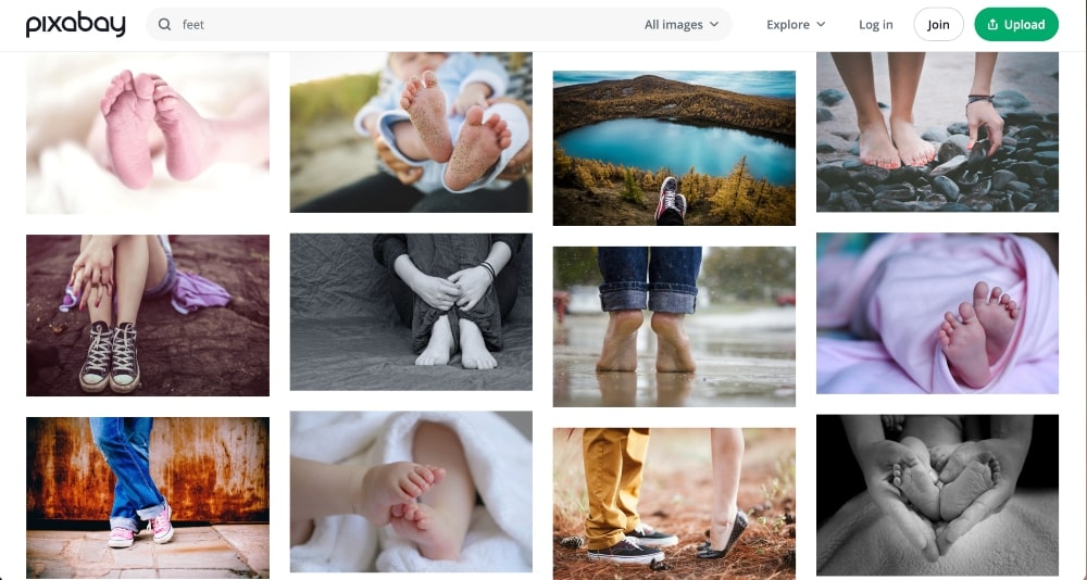 photos de pieds sur des sites de photos de stock