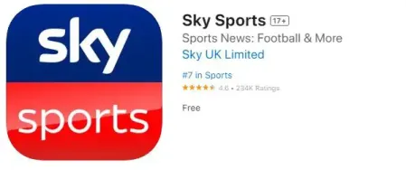 Instalați aplicația Sky Sports la aplicațiile de streaming de cricket live pentru iPhone