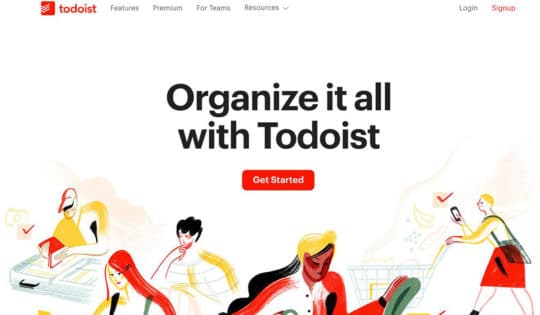 Todoist 랜딩 페이지 콘텐츠