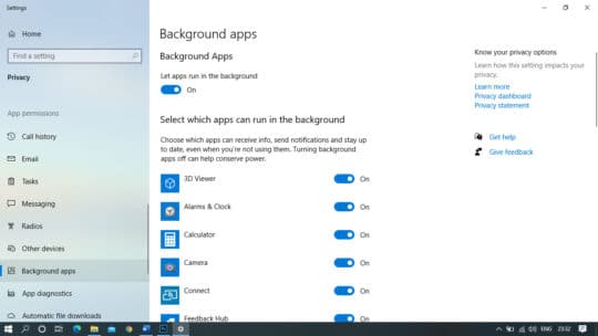 Windows-10-后台应用程序管理器