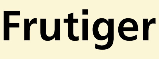 frutiger-czcionka