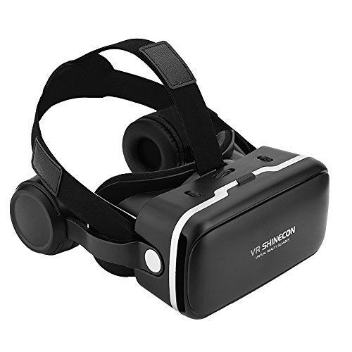 ASHATA VR Casque Compatible avec iPhone et pour Android, Casque de Réalité Virtuelle 3D VR Lunettes pour Jeux VR et Films 3D, Lunettes de Réalité Virtuelle Universelles avec Bandeau