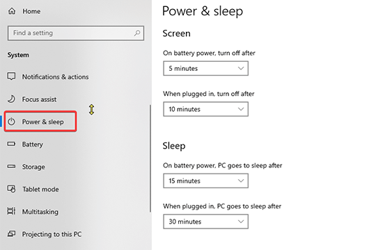 windows-10-power-sleep-settings