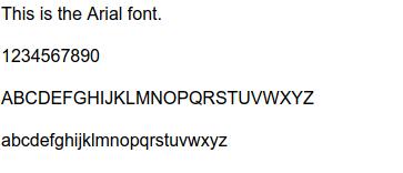 Arial-แบบอักษร