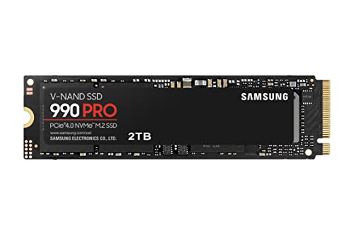 Série Samsung 990 PRO - 2 To PCIe Gen4. X4 NVMe 2.0c - SSD interne M.2 (MZ-V9P2T0B/AM)