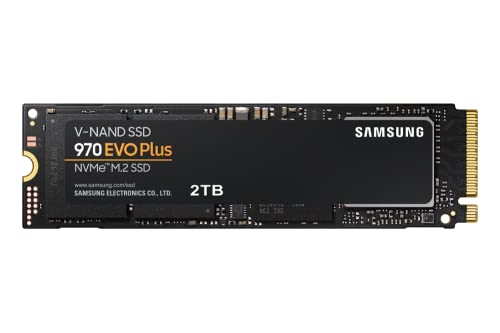 Samsung 970 EVO Plus SSD 2 To NVMe M.2 Disque dur interne à semi-conducteurs, technologie V-NAND, stockage et extension de mémoire pour les jeux, graphiques avec contrôle de la chaleur, vitesse maximale, MZ-V7S2T0B/AM