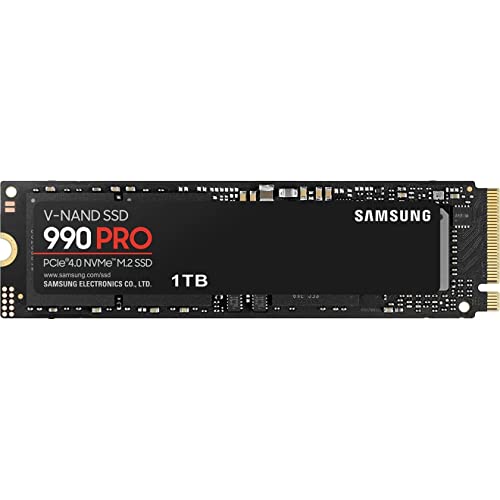 Série Samsung 990 PRO - 1 To PCIe Gen4. X4 NVMe 2.0c - SSD interne M.2 (MZ-V9P1T0B/AM)