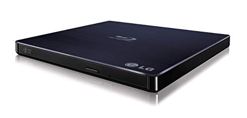 LG Electronics 6X Blu-Ray-Brenner 8X DVD-Brenner +/- RW USB 2.0 Super Multi Ultra Slim tragbar mit M-DISC-Unterstützung (Schwarz) WP50NB40