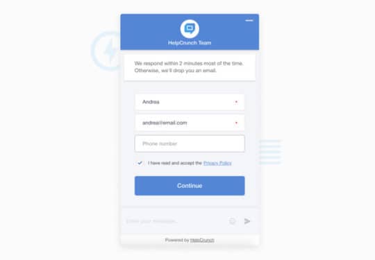 helpcrunch-live-chat-strumento-generazione di lead