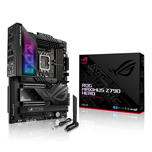 ASUS ROG Maximus Z790 Hero (WiFi 6E) LGA 1700 (Intel 13. i 12. generacji) ATX Gamingowa płyta główna (PCIe 5.0, DDR5, 20+1 stopni zasilania, 2,5 Gb LAN, Bluetooth V5.2, 2 porty Thunderbolt 4, 5xM.2, Thunderbolt 4/ USB4)