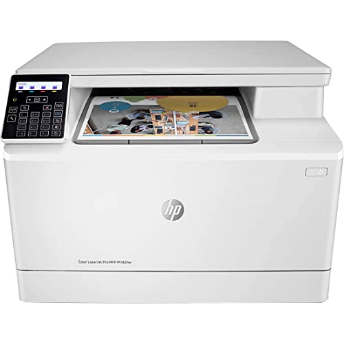 HP Color LaserJet Pro M182nw Bezprzewodowa uniwersalna drukarka laserowa, zdalne mobilne drukowanie, skanowanie i kopiowanie, współpracuje z Alexą (7KW55A)