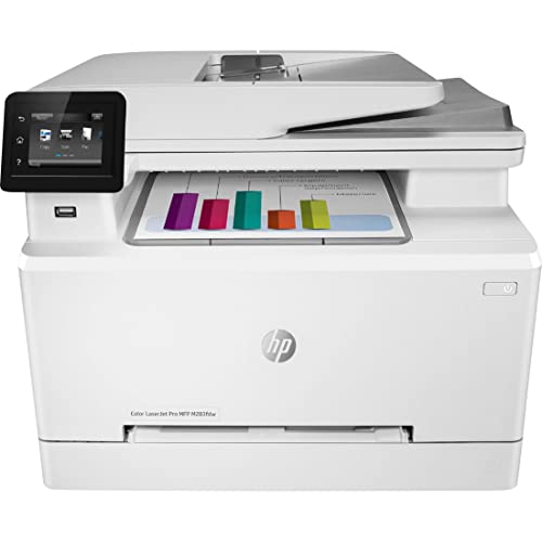 HP Color LaserJet Pro M283fdw Bezprzewodowa uniwersalna drukarka laserowa, zdalne mobilne drukowanie, skanowanie i kopiowanie, drukowanie dwustronne, współpracuje z Alexą (7KW75A)