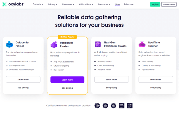 Oxylabs-产品