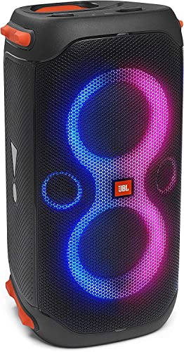 JBL PartyBox 110 - Enceinte de Fête Portable avec Lumières Intégrées, Son Puissant et Basses Profondes, Noir