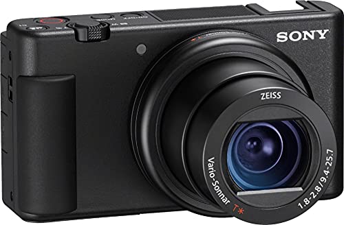 Appareil photo numérique Sony ZV-1 pour les créateurs de contenu, Vlogging et YouTube avec écran rabattable, microphone intégré, vidéo 4K HDR, écran tactile, diffusion vidéo en direct, webcam