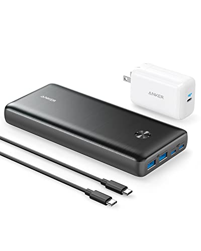 Банк питания Anker 747 (PowerCore 26K для ноутбука), максимальная выходная мощность 87 Вт с зарядным устройством USB-C на 65 Вт, работает с MacBook Pro, Dell XPS, Microsoft, Pixelbook, iPhone 13 серии, Samsung, iPad Pro и др.