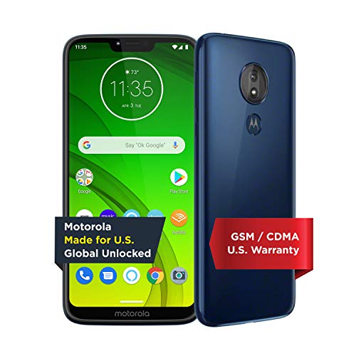 Moto G7 Power avec Alexa Push-to-Talk - Débloqué - 32 Go - Bleu marine (garantie américaine) - Verizon, AT&T, T–Mobile, Sprint, Boost, Cricket et Metro