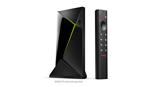 Odtwarzacz multimediów strumieniowych NVIDIA SHIELD Android TV Pro; Filmy 4K HDR, transmisje sportowe na żywo, Dolby Vision-Atmos, skalowanie wspomagane przez sztuczną inteligencję, gry w chmurze GeForce NOW, wbudowany asystent Google, współpracuje z Alexą