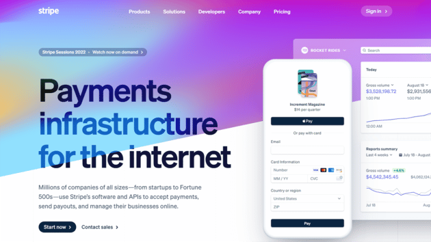 stripe.com — zrzut ekranu