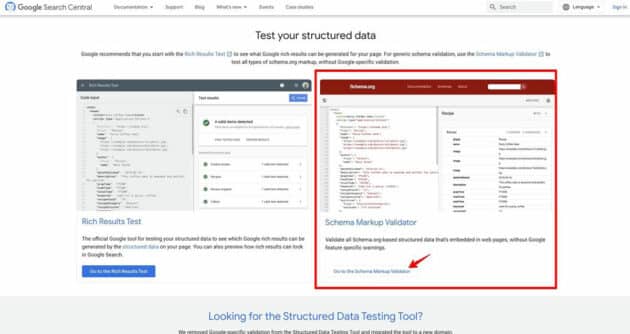 Narzędzie do testowania danych strukturalnych Google