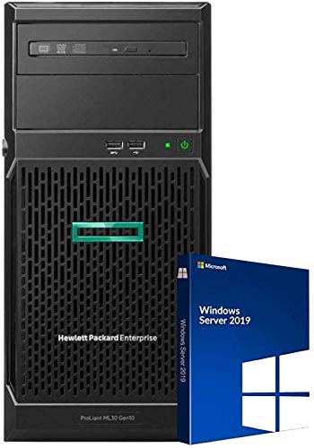 Intel Xeon E-2136, 64GB DDR4, 8TB SSD, RAID, Windows Server 2019가 포함된 HP 프로라이언트 ML30 Gen10 타워 서버 번들