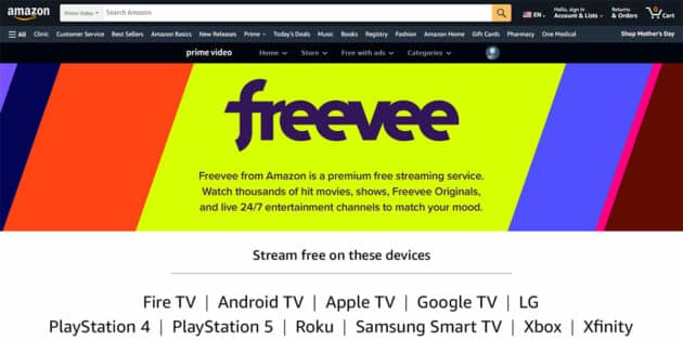 Amazon Freevee — ogólnie najlepsza wieloplatformowa aplikacja do filmów