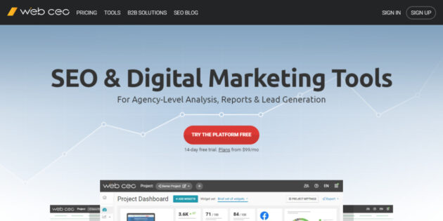 Schermata WebCEO-SEO-Digital-Marketing-Tools