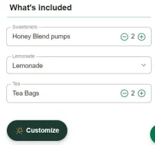 Aggiungi eventuali personalizzazioni necessarie per ordinare la palla medica sull'app Starbucks