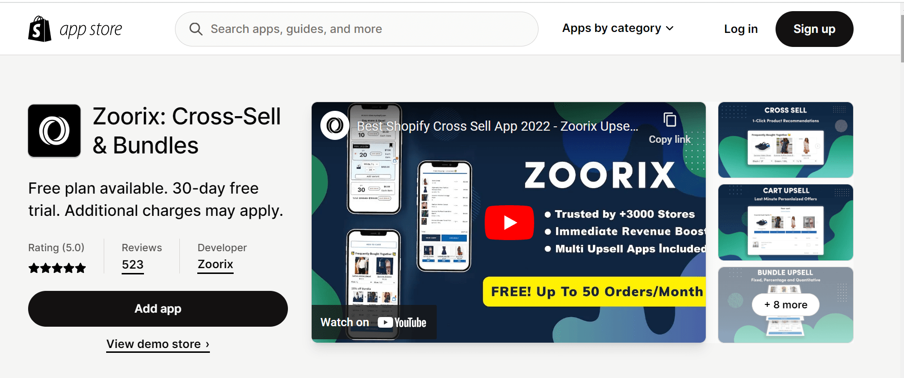 Aplicativo de recomendação de produtos Zoorix