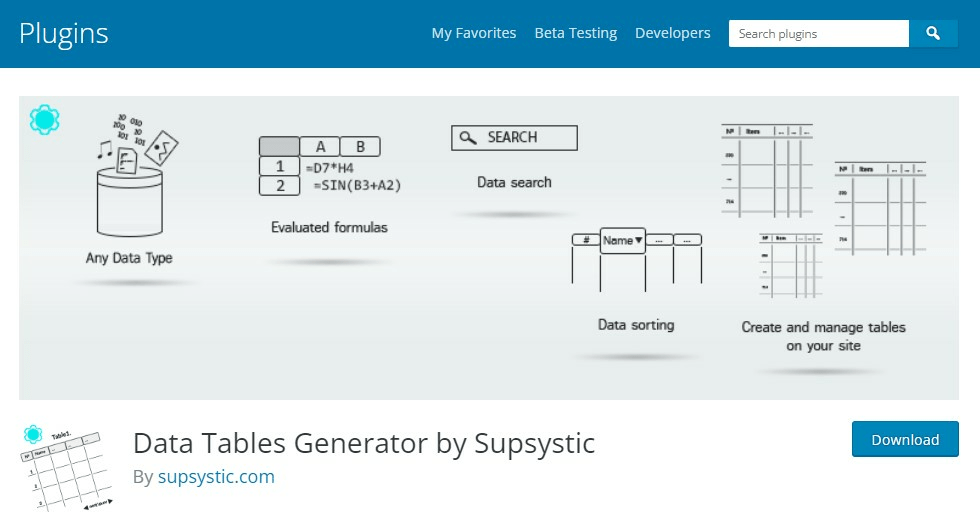 Generator de tabele de date