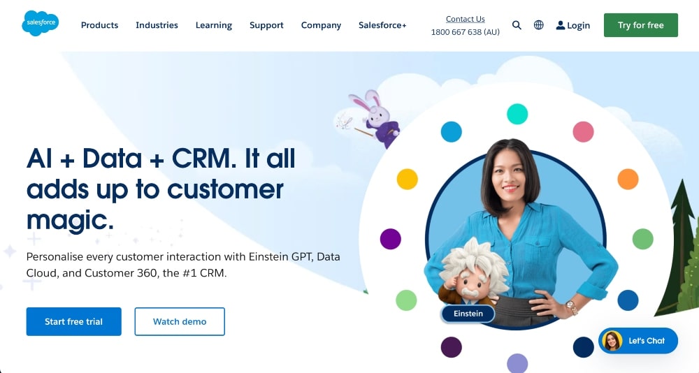 tangkapan layar situs web Salesforce