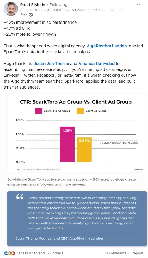 SparkToro - Rand Fishkin çalışan savunuculuğu