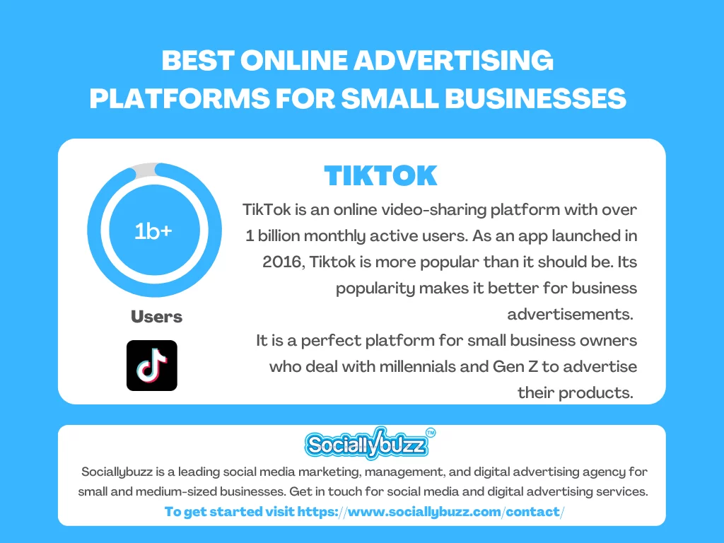 TIKTOK MEILLEURES PLATEFORMES DE PUBLICITÉ EN LIGNE POUR LES PETITES ENTREPRISES