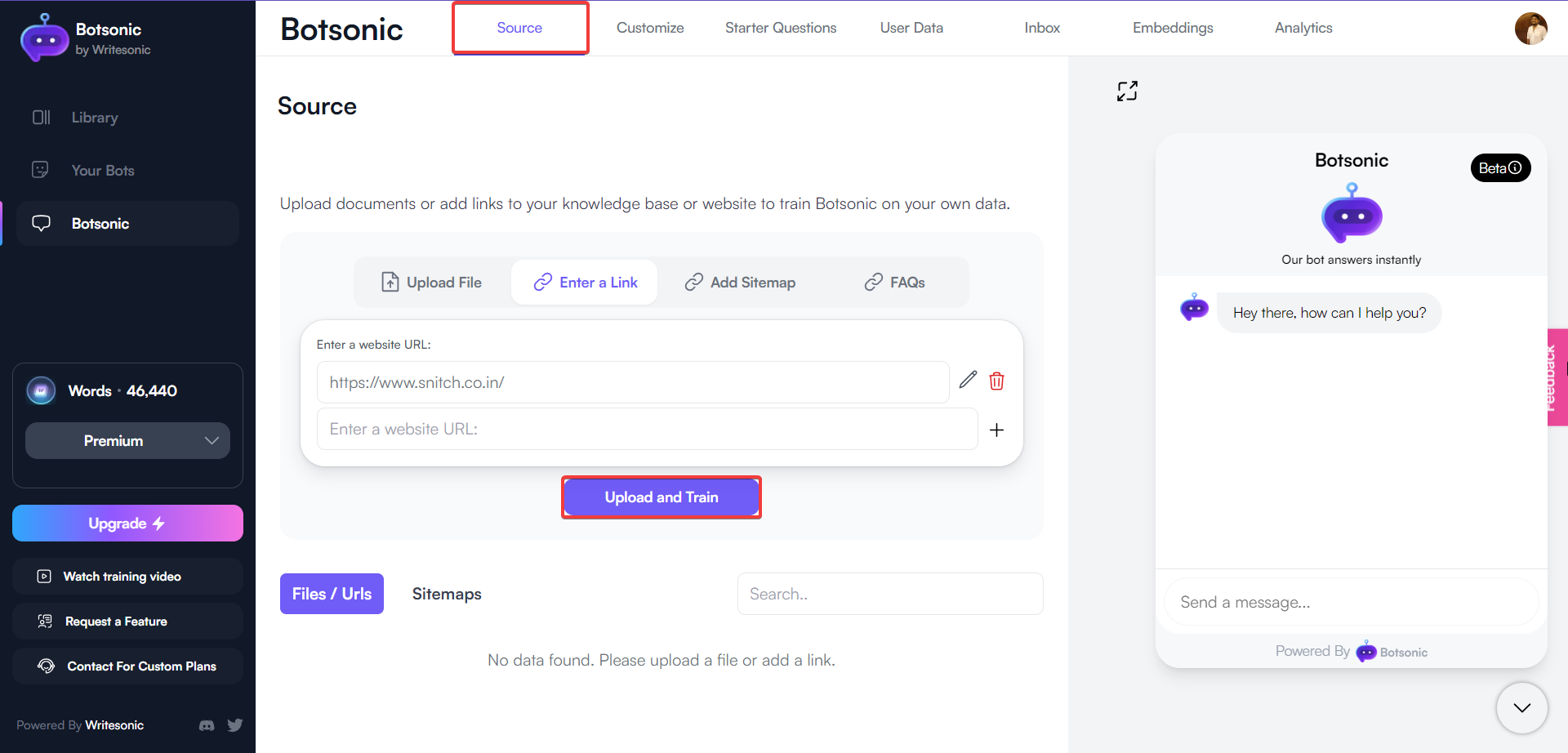 Botsonic - como configurar um chatbot de geração de leads