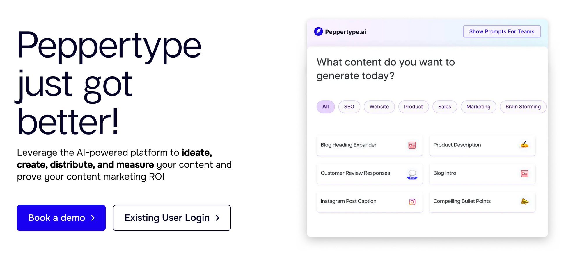 Peppertype AI - ทางเลือก ClickUp AI