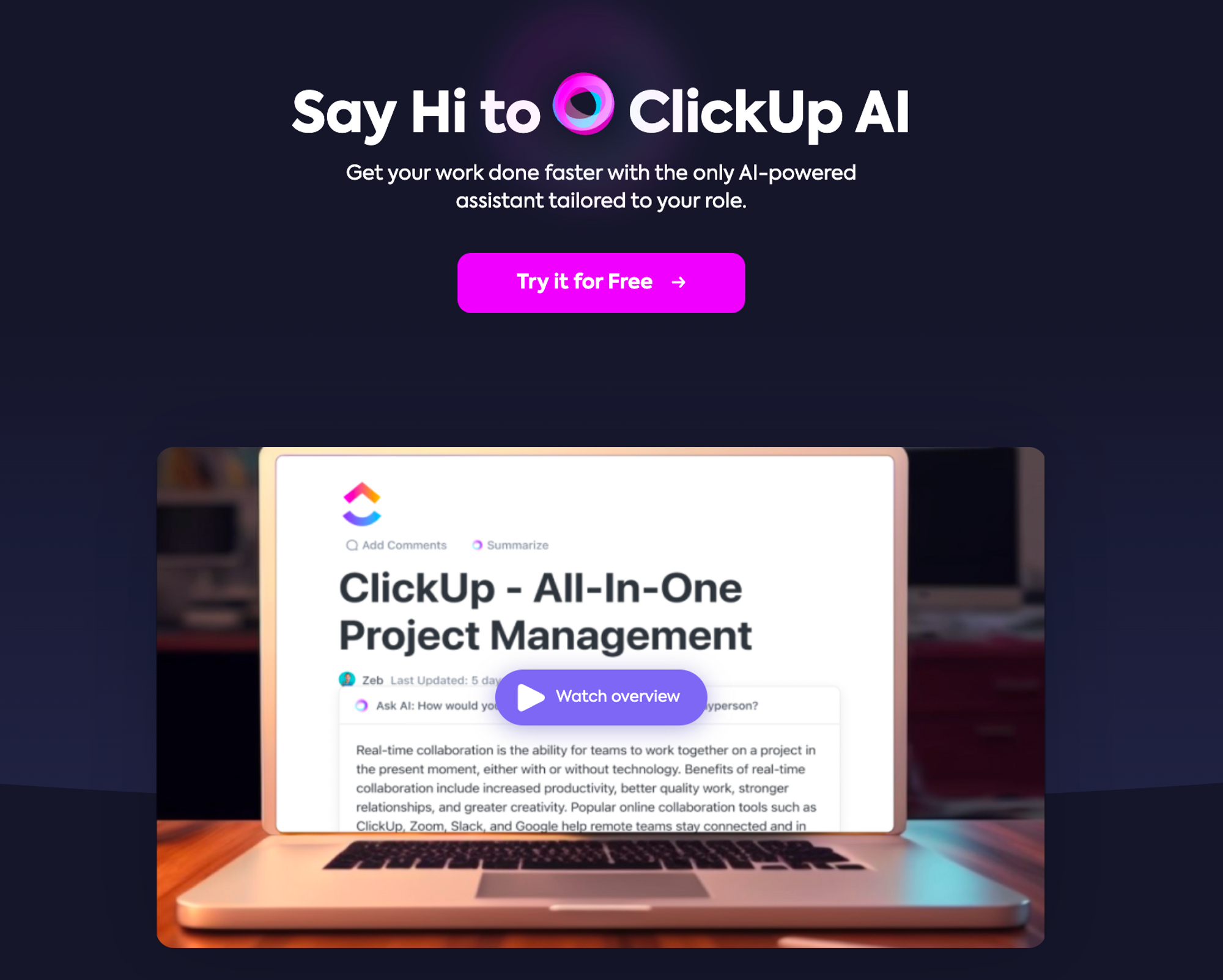 ClickUp AI - ทางเลือก ClickUp AI