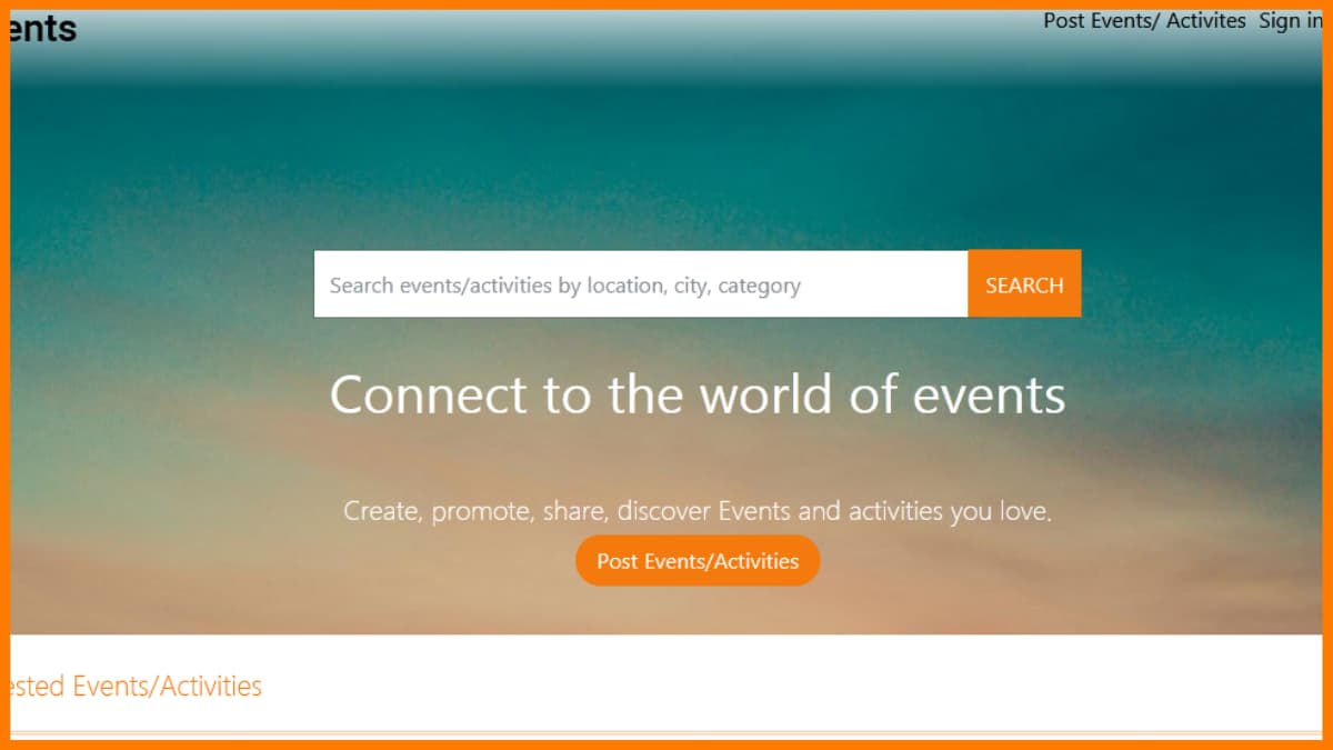 Hook2Events - sitio web de listado de eventos